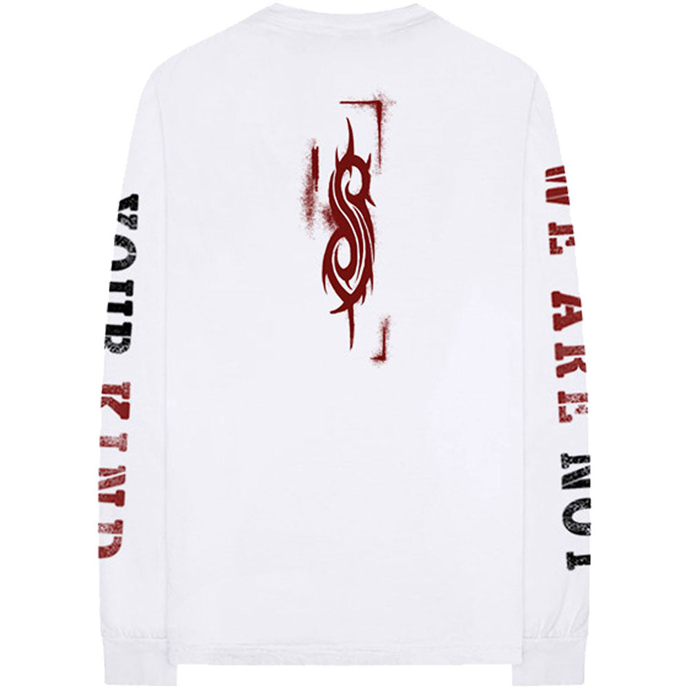 Slipknot Unisex Long Sleeve T-Shirt: Shrouded Group (Back & Sleeve Print) Long Sleeve T-Shirt