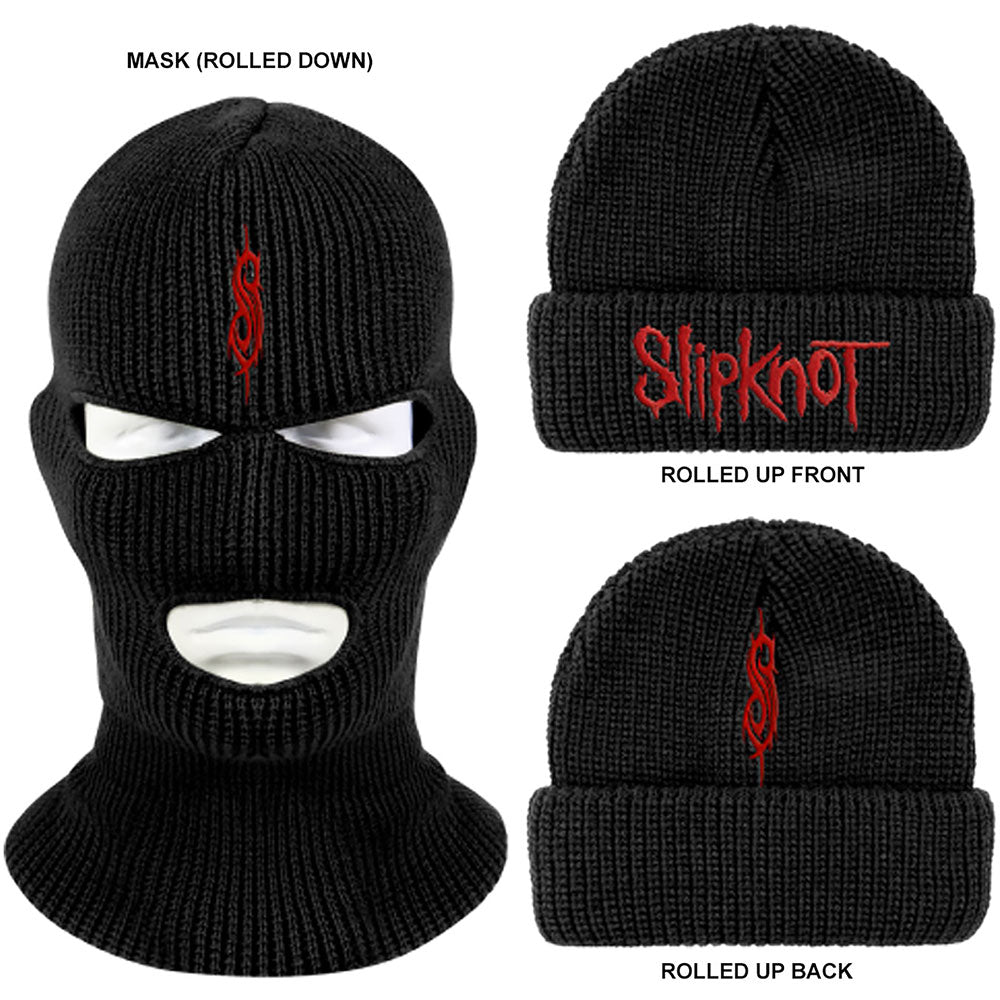 Slipknot Unisex Mask Beanie Hat: Logo Mask Beanie Hat