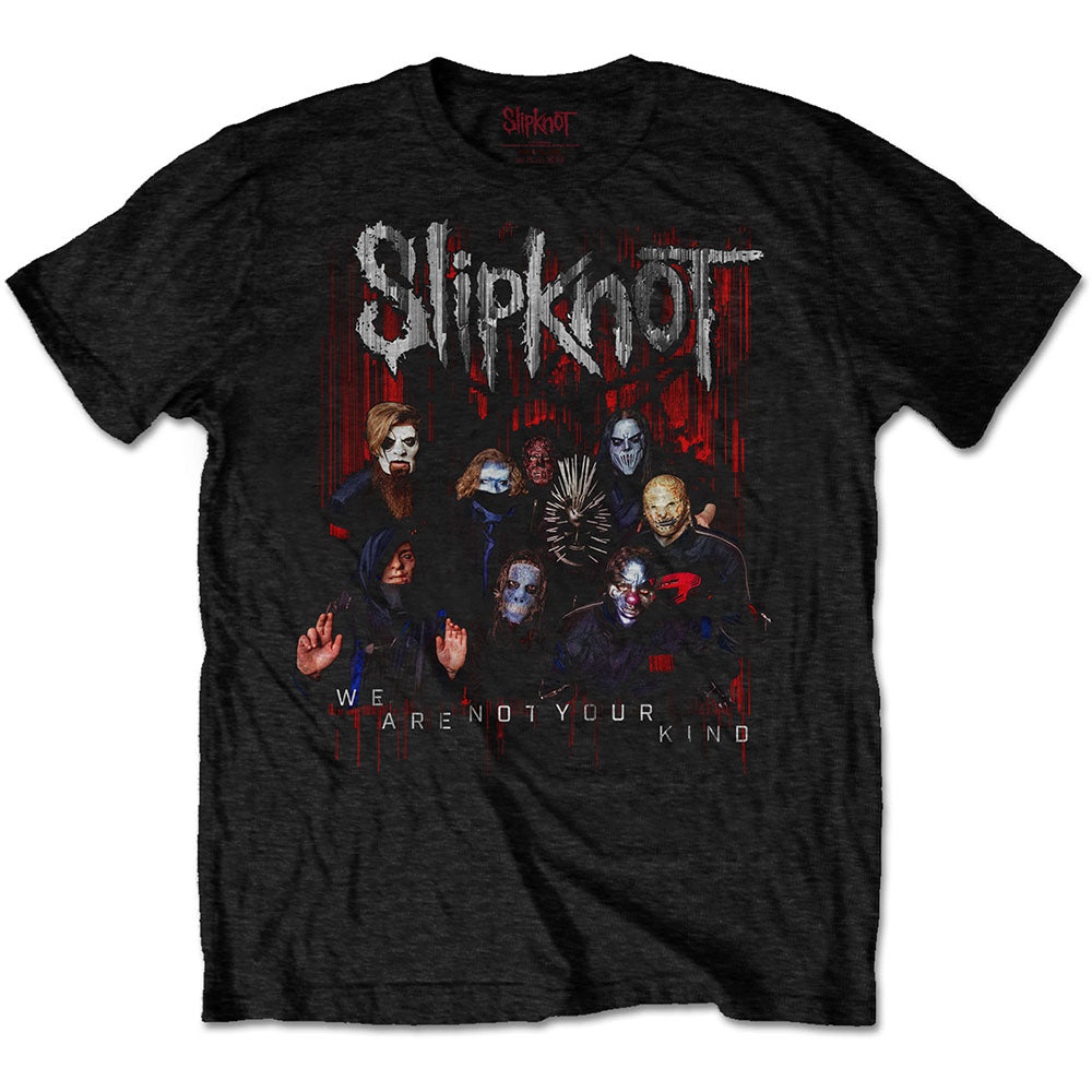 Slipknot Unisex T-Shirt: WANYK Group Photo (Back Print) T-Shirt