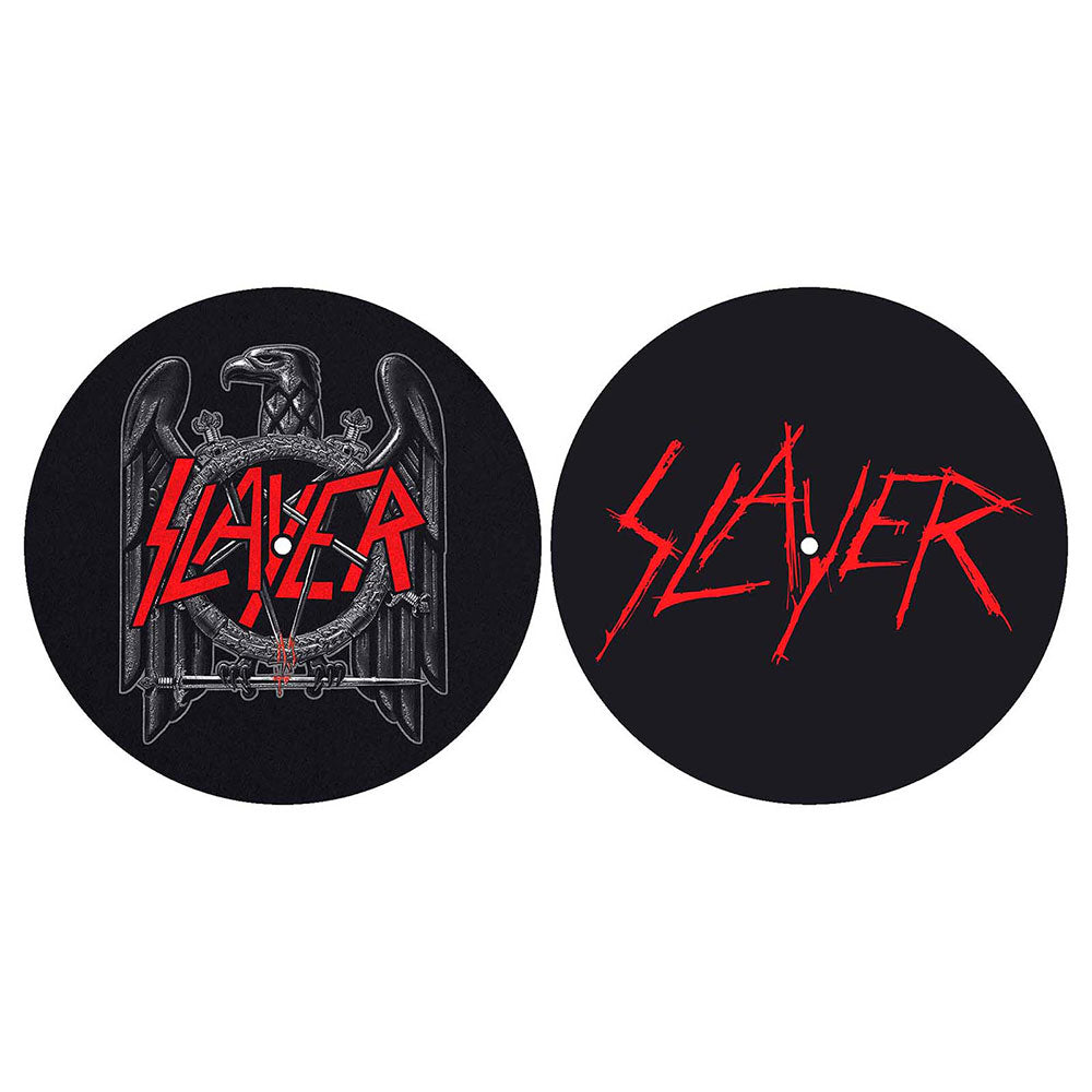 Slayer Turntable Slipmat Set: Eagle/Scratched Logo Set draaitafel-slipmatten