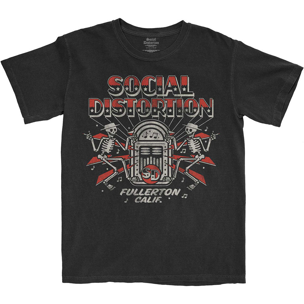 Social Distortion Unisex T-Shirt: Jukebox Skelly T-Shirt