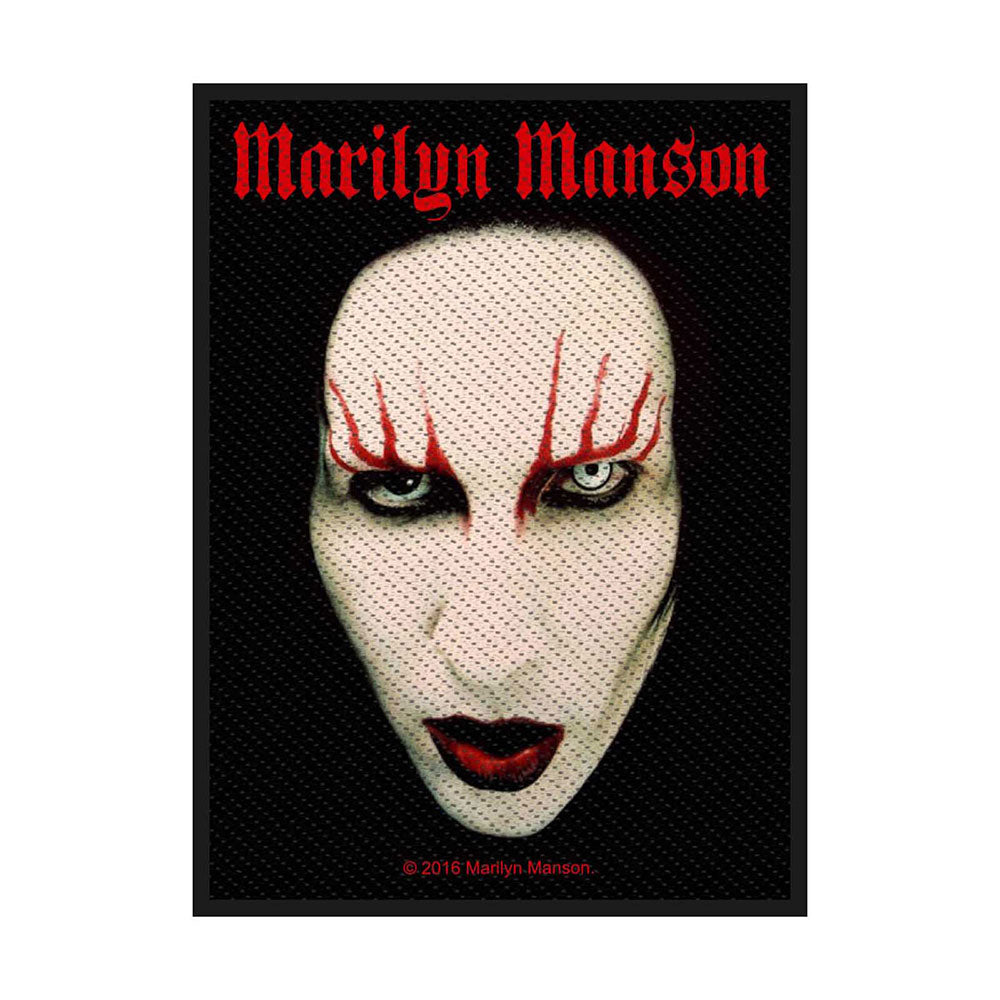 Marilyn Manson Standard Patch: Face (Loose) Standaard patch