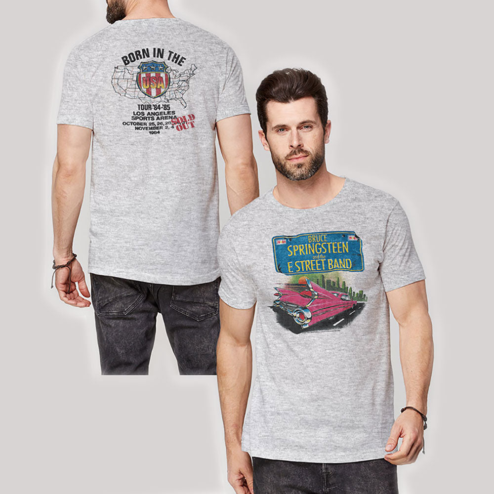 Bruce Springsteen Unisex T-Shirt: Pink Cadillac (Back Print) T-Shirt