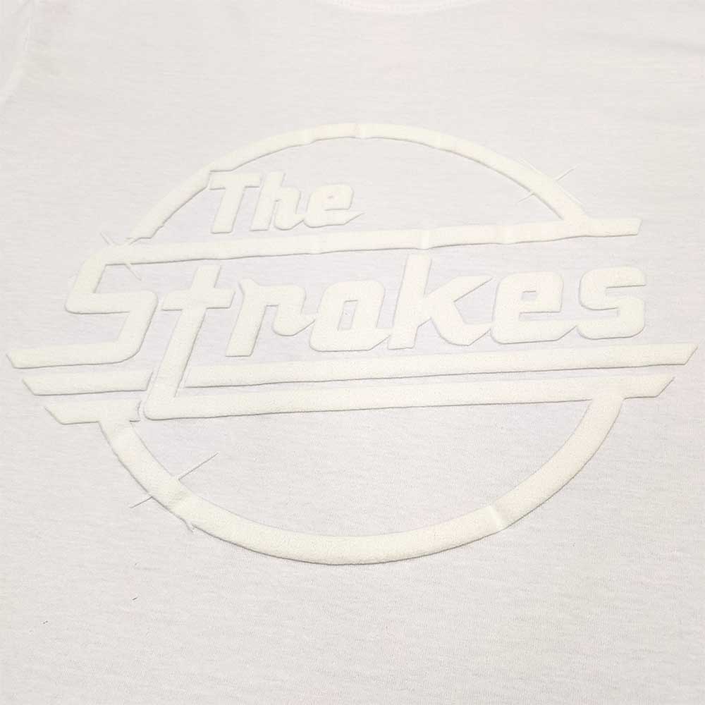The Strokes Unisex Hi-Build T-Shirt: OG Magna (White-On-White) Hi-Build T-Shirt