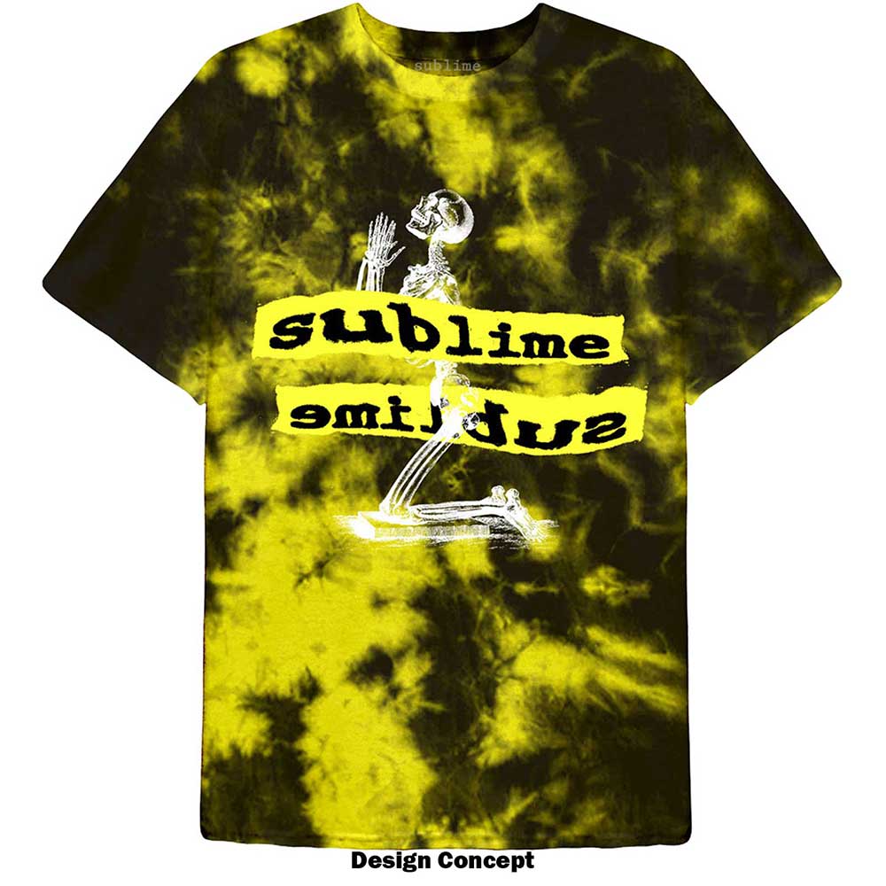 Sublime Unisex T-Shirt: Praying Skeleton (Wash Collection) T-Shirt