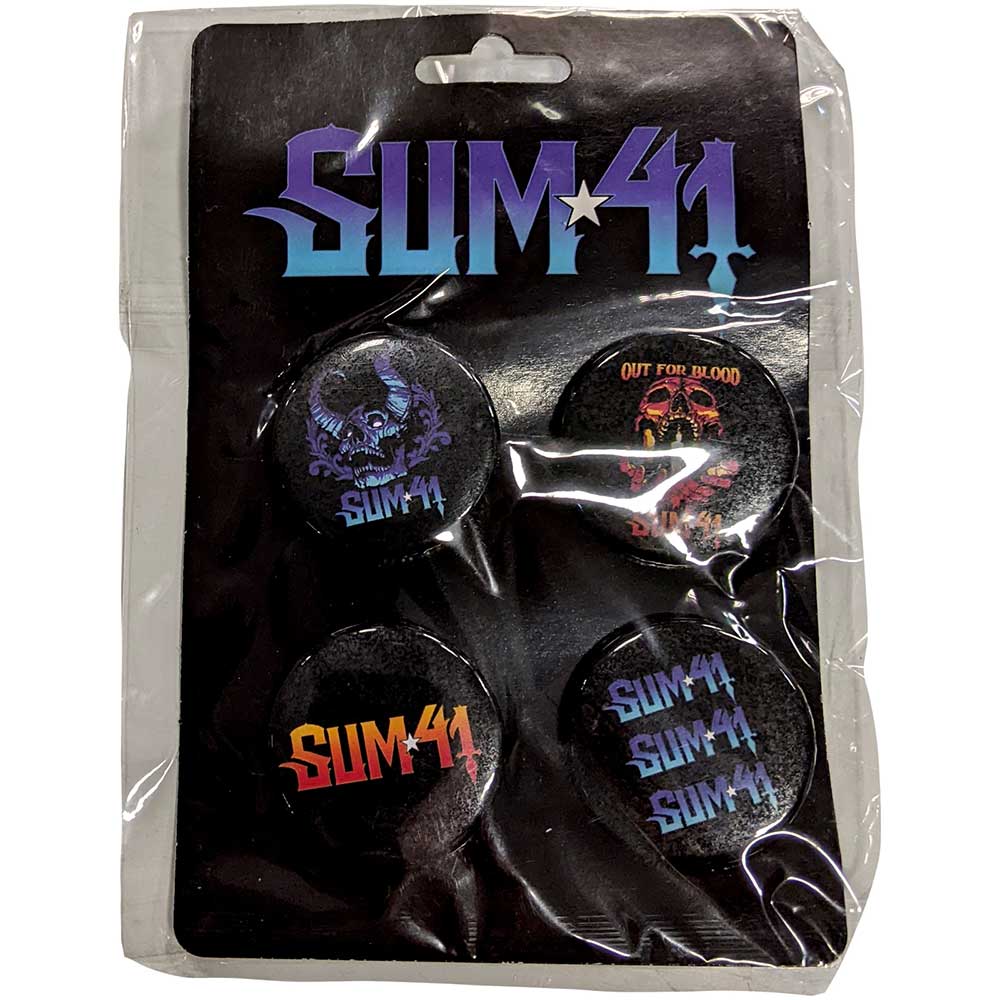 Sum 41 Pin Badge Set: Out For Blood (Ex-Tour) Set speldjes