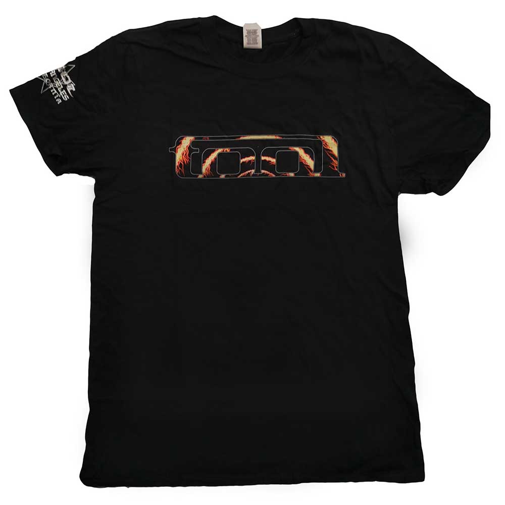 Tool Unisex T-Shirt: Flame Spiral (Back & Sleeve Print) T-Shirt