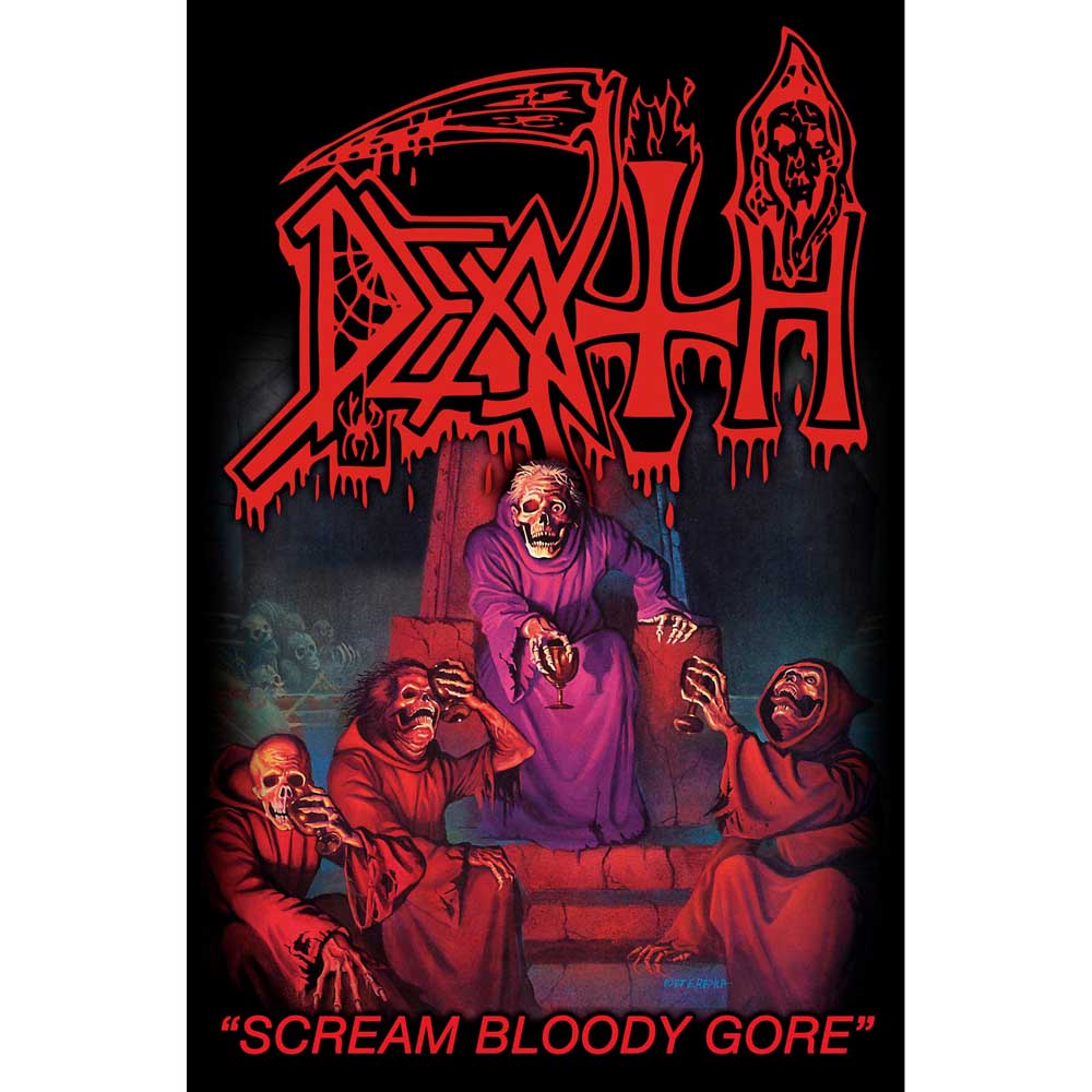 Death Textile Poster: Scream Bloody Gore Textielposter