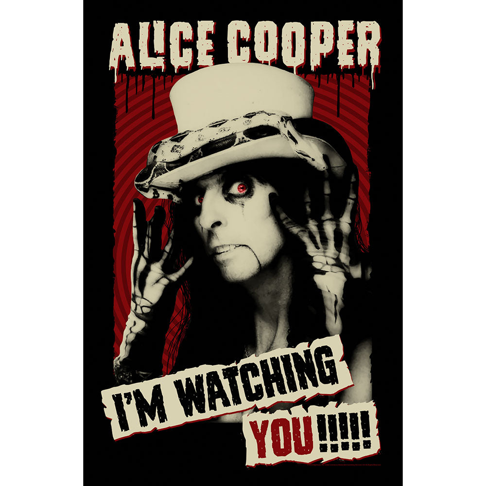 Alice Cooper Textile Poster: I'm Watching You Textielposter