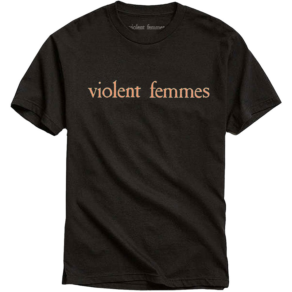 Violent Femmes Unisex T-Shirt: Salmon Pink Vintage Logo T-Shirt