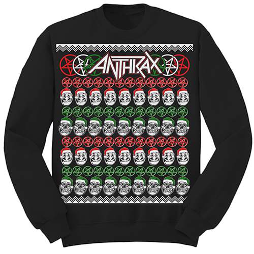 Anthrax Unisex Sweatshirt: Skulls Christmas Sweatshirt