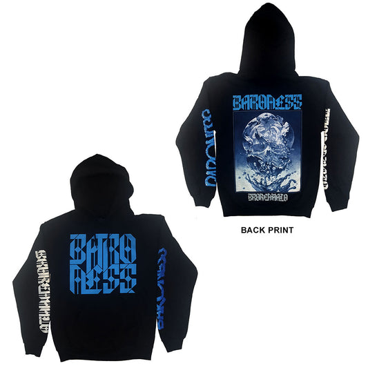 Baroness Unisex Pullover Hoodie: Broken Halo (Back Print) (Ex-Tour) Trui met capuchon