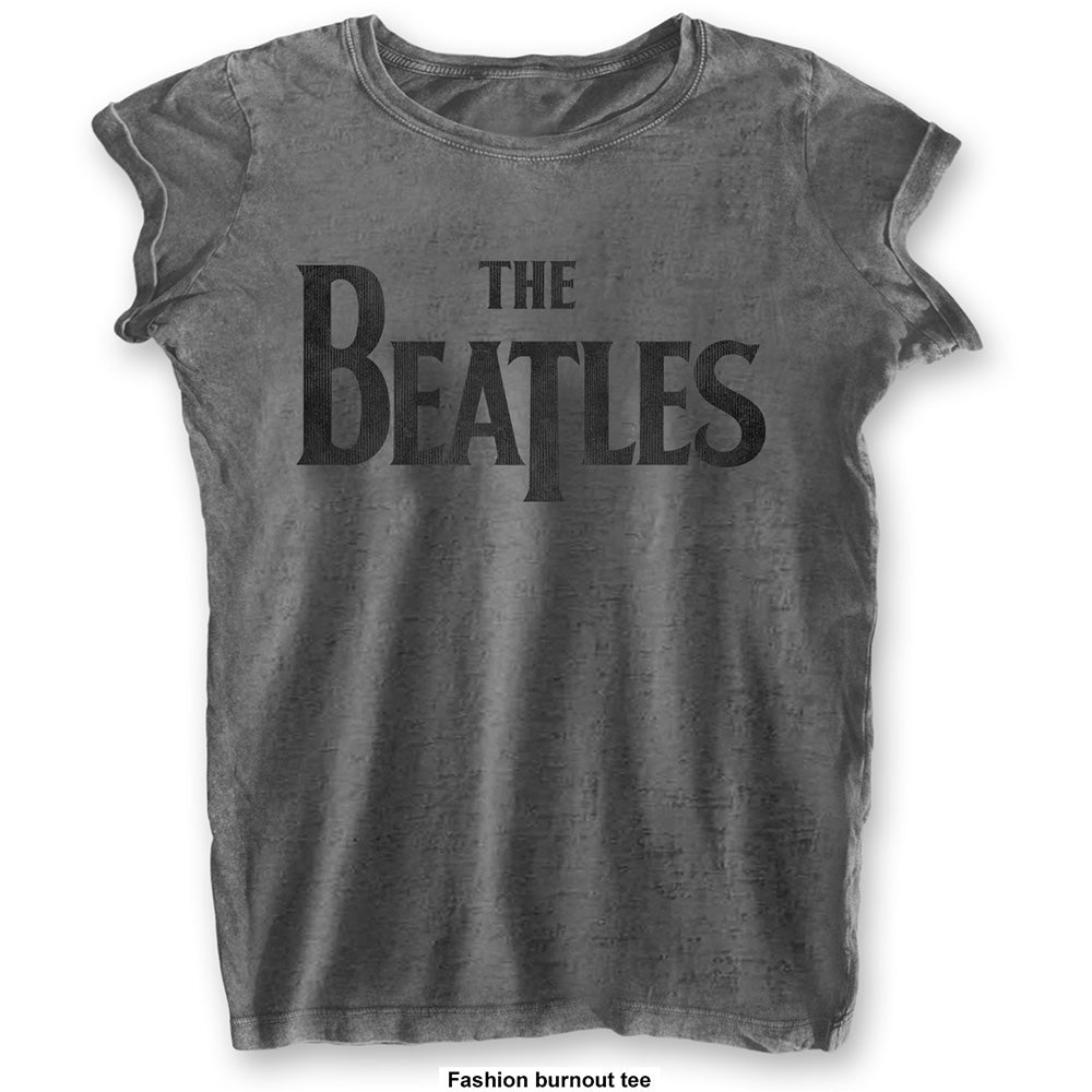 The Beatles Ladies T-Shirt: Drop T Logo (Burnout) T-Shirt