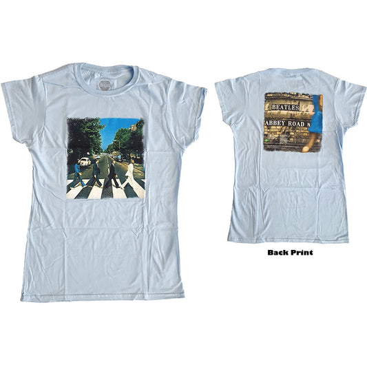 The Beatles Ladies T-Shirt: Abbey Road (Back Print) T-Shirt