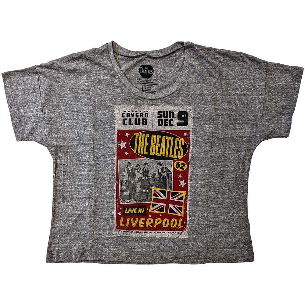 The Beatles Ladies Crop Top: Live in Liverpool Crop Top