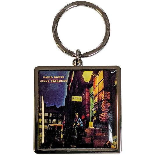 Een foto van een David Bowie Sleutelhanger