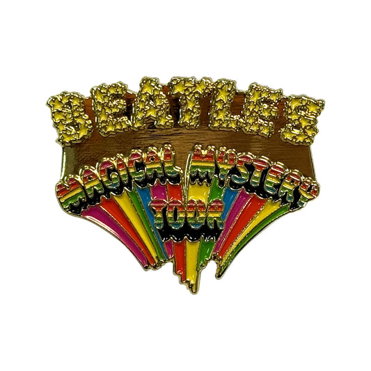 Een foto van een The Beatles Speld Badge