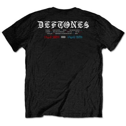 Deftones Unisex T-Shirt: Static Skull (Back Print) T-Shirt