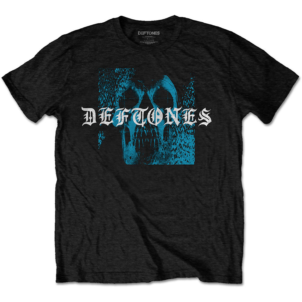 Deftones Unisex T-Shirt: Static Skull (Back Print) T-Shirt