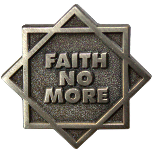 Een foto van een Faith No More Speld Badge