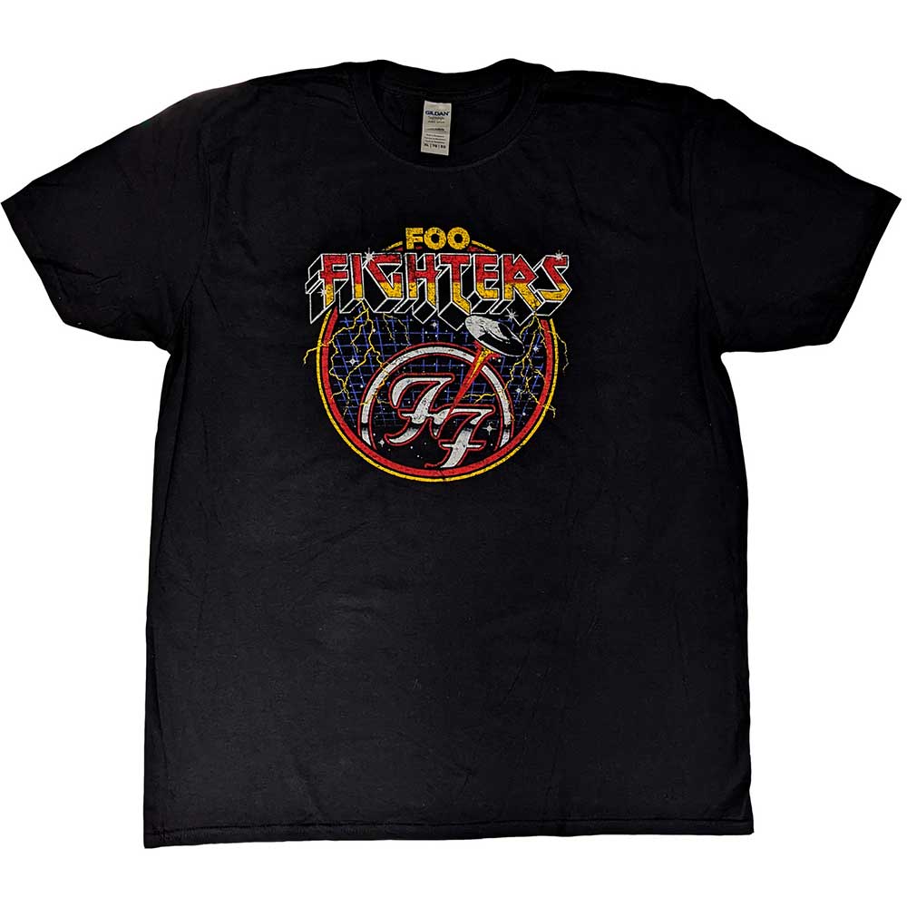 Foo Fighters Unisex T-Shirt: UFO FF Logo (Ex-Tour) T-Shirt