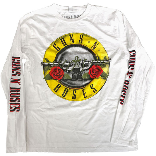 Guns N' Roses Unisex Long Sleeve T-Shirt: Classic Logo (Sleeve Print) Long Sleeve T-Shirt