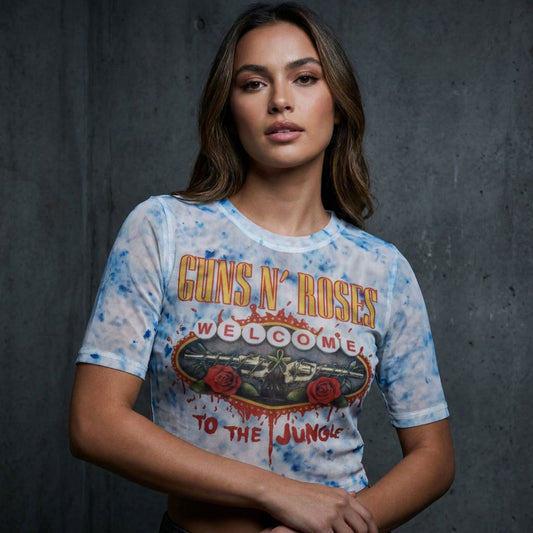 Een foto van een Guns N' Roses Crop Top