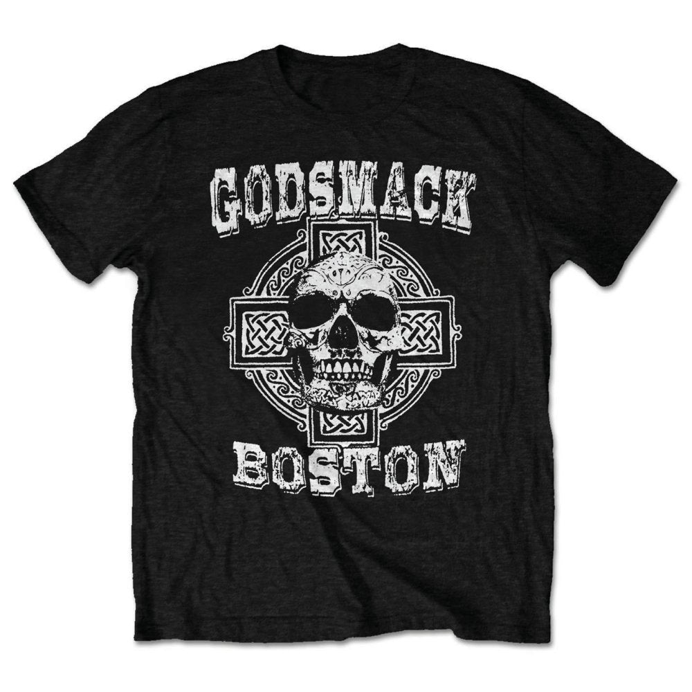 Godsmack Unisex T-Shirt: Boston Skull T-Shirt