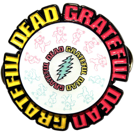 Een foto van een Grateful Dead Speld Badge