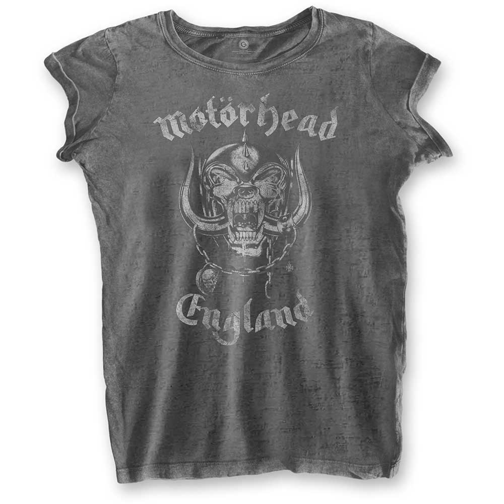 Motorhead Ladies T-Shirt: England (Burnout) T-Shirt