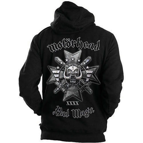 Motorhead Unisex Zipped Hoodie: Bad Magic (Back Print) Ritshoodie