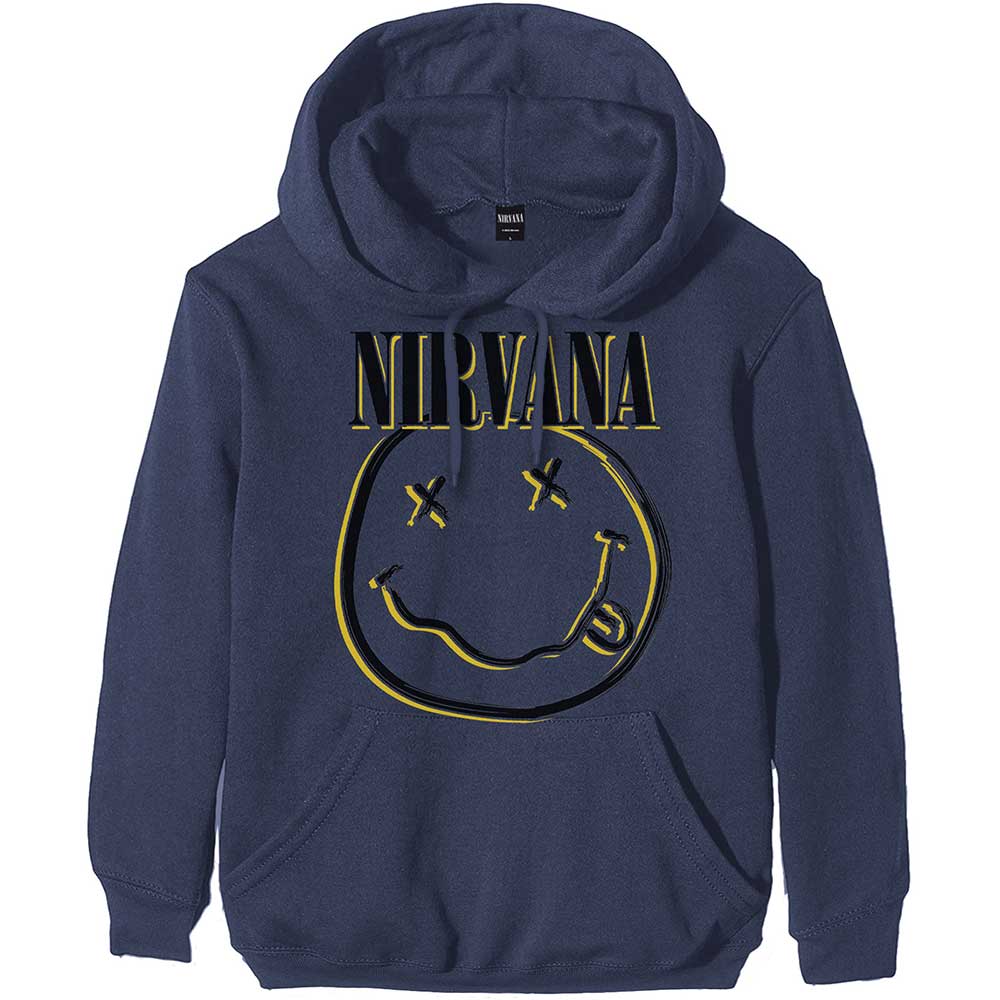 Nirvana Unisex Pullover Hoodie: Inverse Happy Face Trui met capuchon