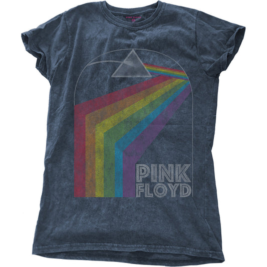 Pink Floyd Ladies T-Shirt: Prism Arch (Wash Collection) T-Shirt