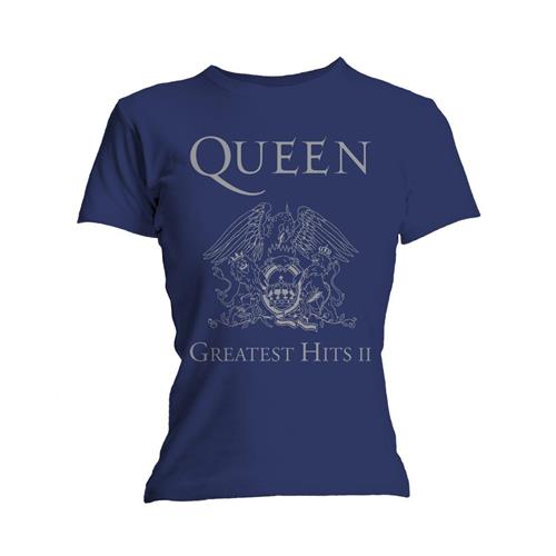 Queen Ladies T-Shirt: Greatest Hits II (Skinny Fit) T-Shirt