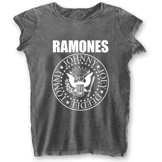 Ramones Ladies T-Shirt: Presidential Seal (Burnout) T-Shirt