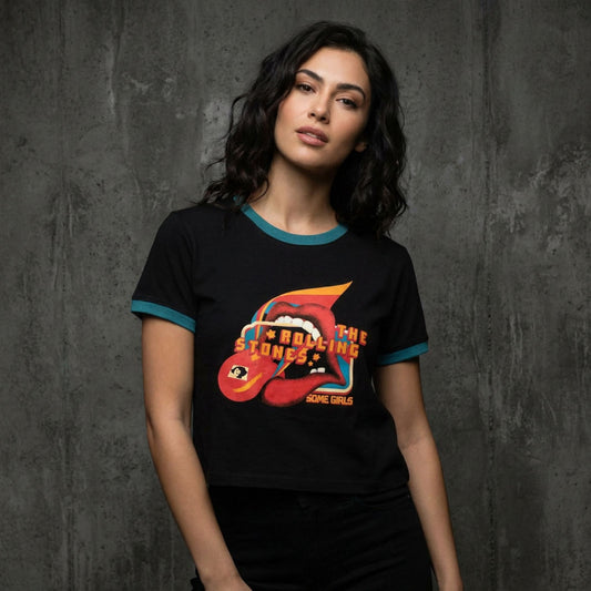 Een foto van een The Rolling Stones Crop Top