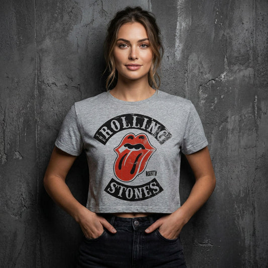 Een foto van een The Rolling Stones Crop Top