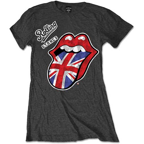 The Rolling Stones Ladies T-Shirt: Vintage British Tongue T-Shirt