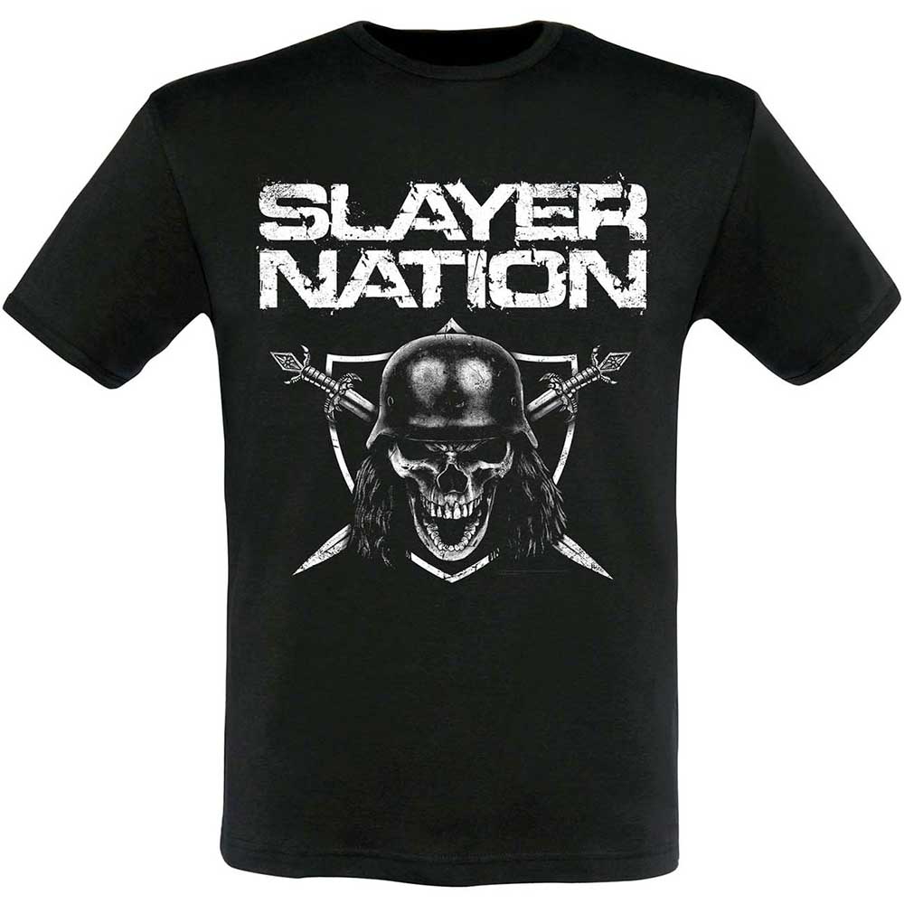 Slayer Unisex T-Shirt: Slayer Nation 2015 Dates (Back Print) (Ex-Tour) T-Shirt