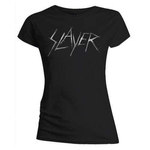 Slayer Ladies T-Shirt: Scratchy Logo T-Shirt