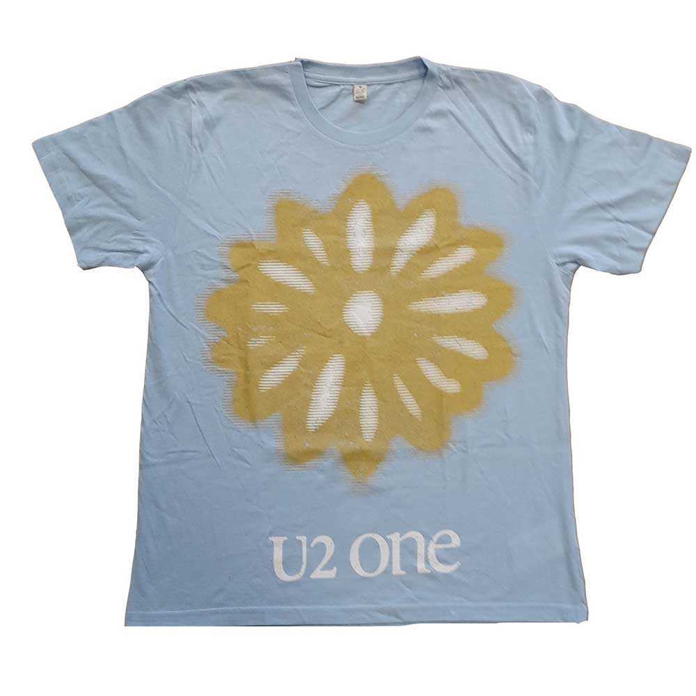 U2 Unisex T-Shirt: Glastonbury 2011 Smell the Flowers (Back Print) (Ex-Tour) T-Shirt