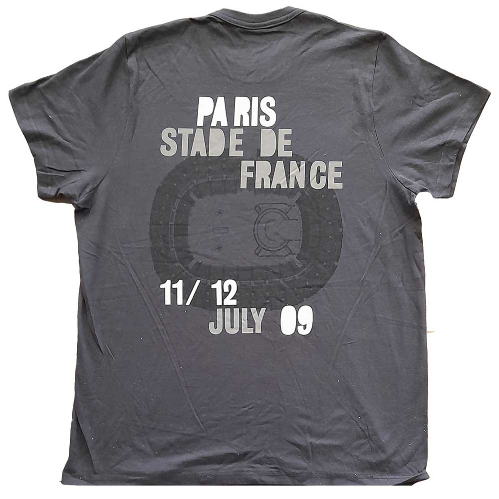 U2 Unisex T-Shirt: 360 Degree Tour Paris 2009 (Back Print) (Ex-Tour) T-Shirt