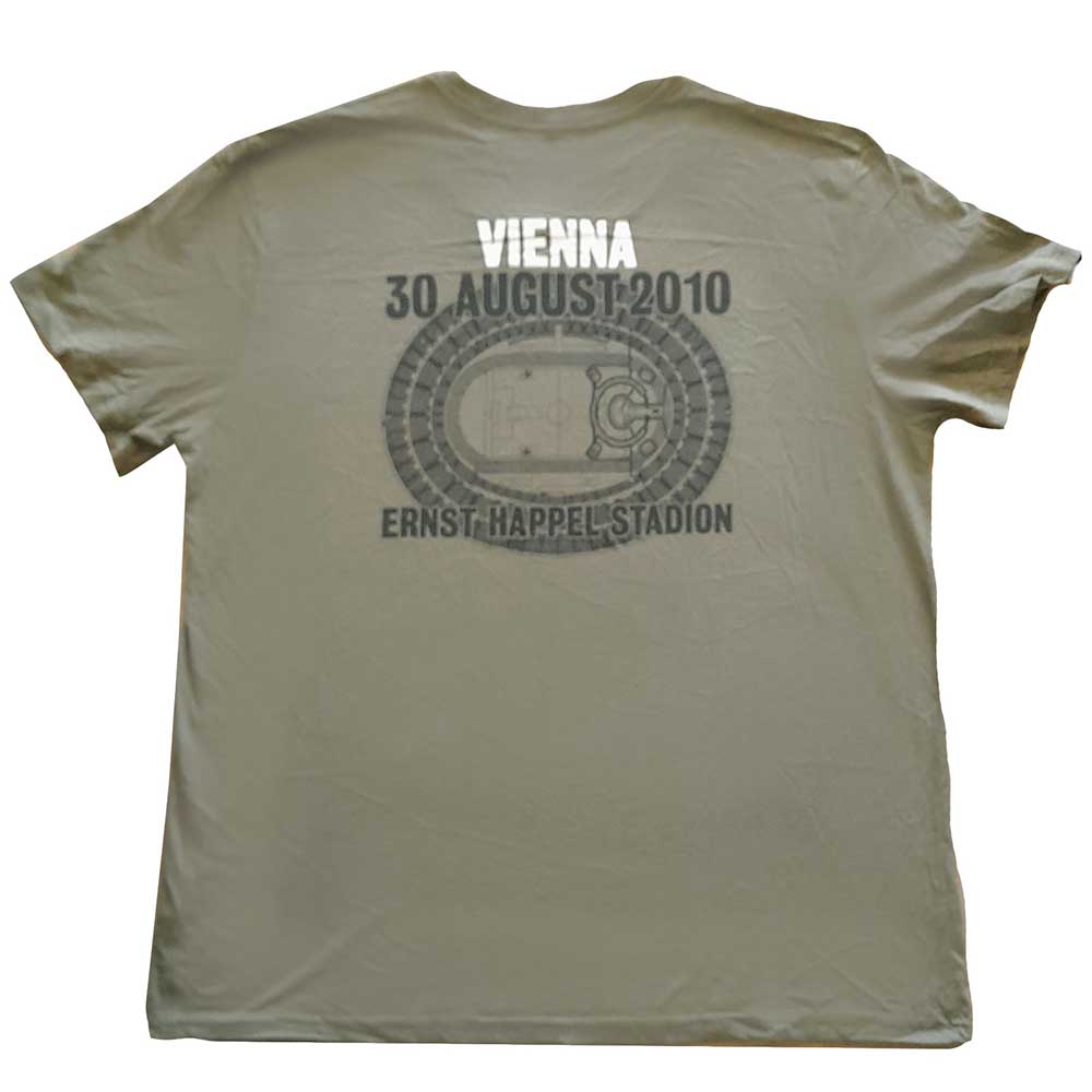 U2 Unisex T-Shirt: 360 Degree Tour Vienna 2010 (Back Print) (Ex-Tour) T-Shirt