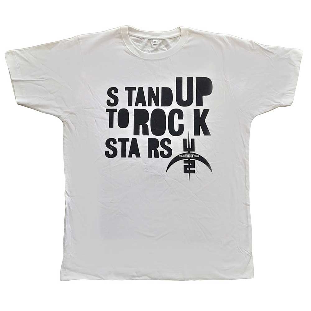 U2 Unisex T-Shirt: 360 Degree Tour 2009 Stand Up to Rock Stars (Back Print) (Ex-Tour) T-Shirt