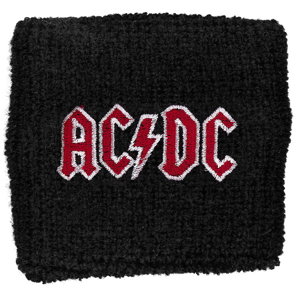 AC/DC Fabric Wristband: Red Logo (Loose) Stoffen polsband