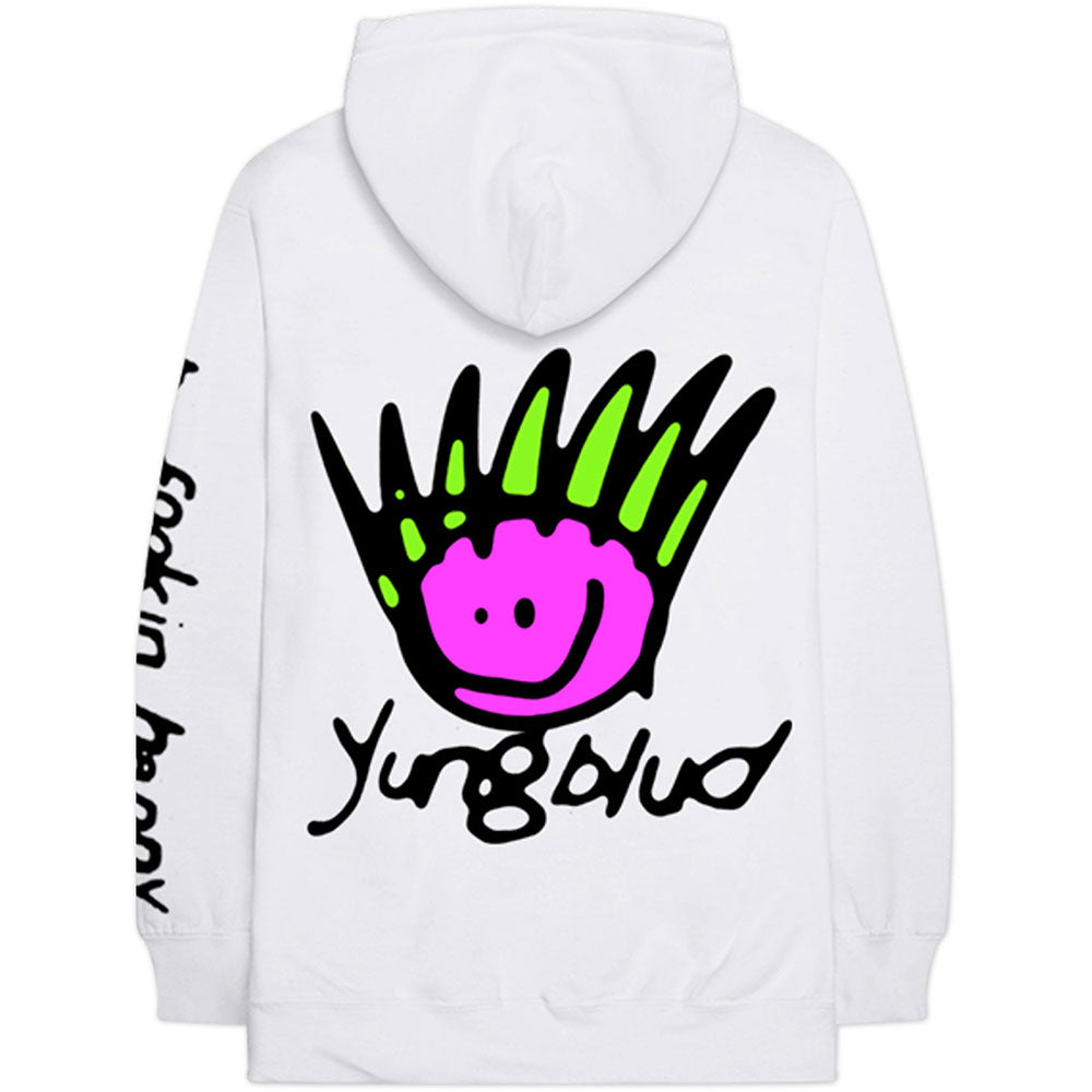 Yungblud Unisex Pullover Hoodie: Face (Back Print) (XX-Small) Trui met capuchon