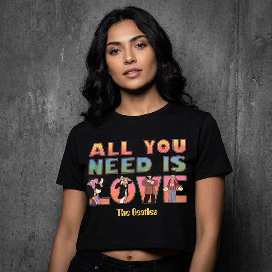Een foto van een The Beatles Crop Top