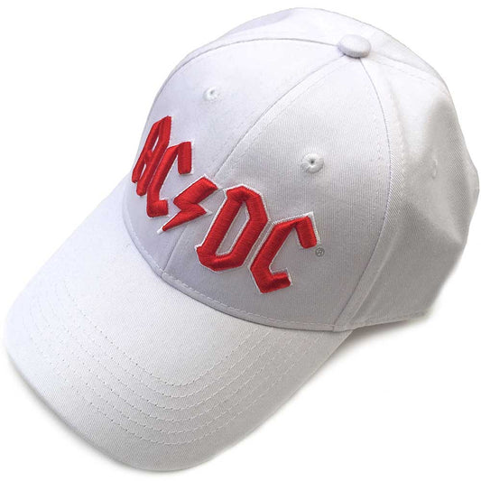 AC/DC Unisex Baseball Cap: Red Logo (White) Baseballpet