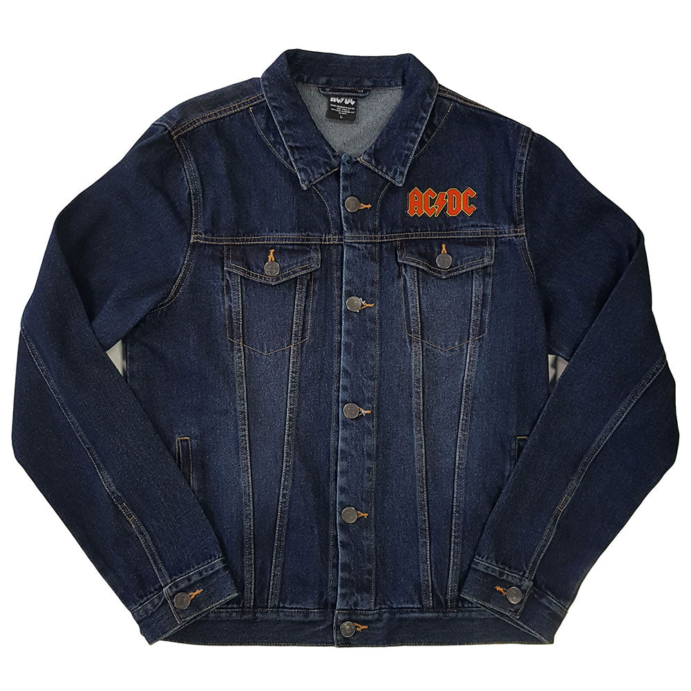 AC/DC Unisex Denim Jacket: About To Rock (Back Print) Spijkerjas