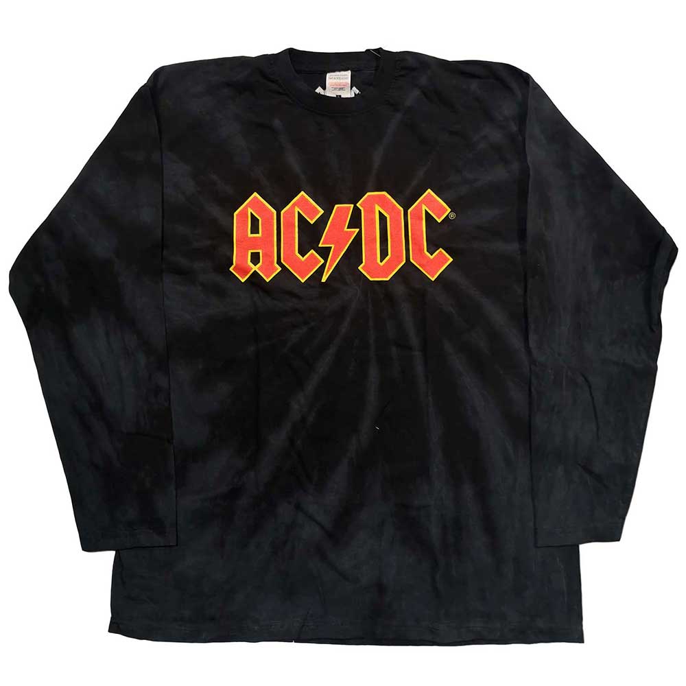 AC/DC Unisex Long Sleeve T-Shirt: Logo (Wash Collection) Long Sleeve T-Shirt